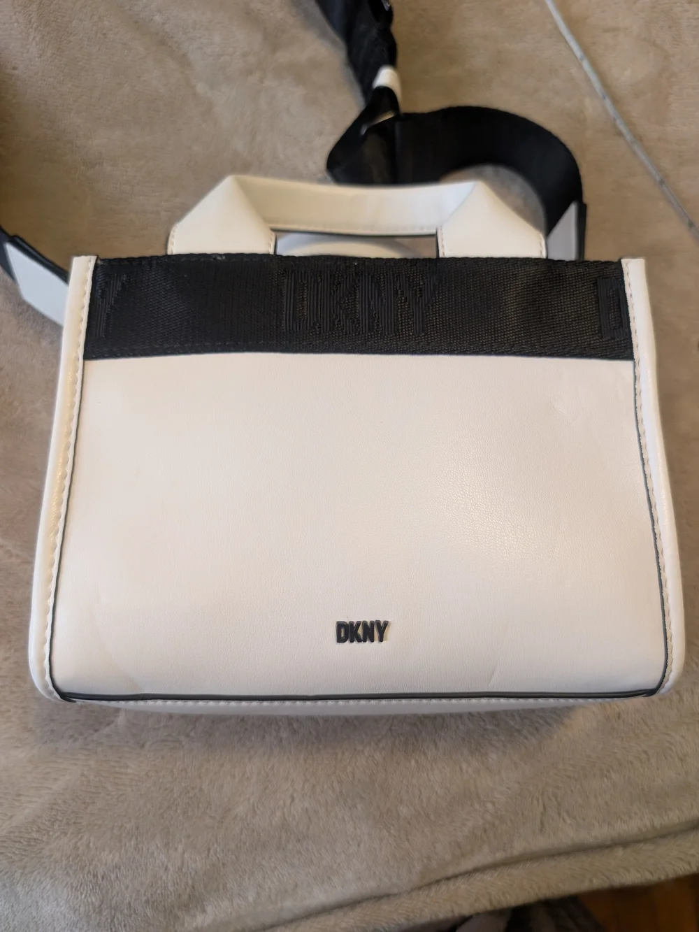 DKNY White Small Tote